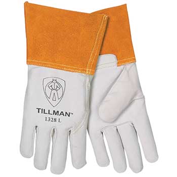 Tillman 1328 Top Grain Goatskin TIG Welding Glove, 4&quot; Cuff, Large
