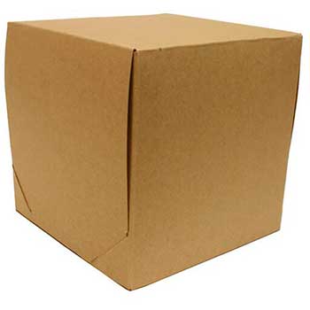 JAM Paper Gift Box with Full Lid, 9&quot; x 9&quot; x 9&quot;, Kraft