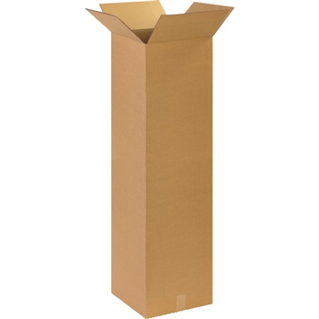 W.B. Mason Co. Tall Corrugated boxes, 14&quot; x 14&quot; x 48&quot;, Kraft, 10/BD