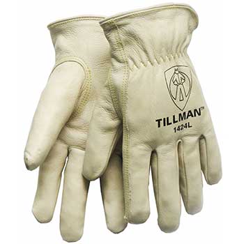 Tillman 1424 Top Grain Cowhide Drivers Gloves, White, XL