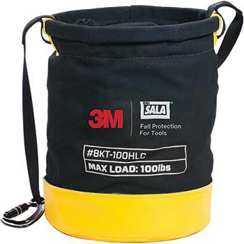 3M DBI-SALA Safe Bucket, Heavy Duty, Canvas, Black/Yellow