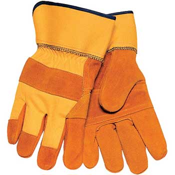 Tillman 1500YPP Split Cowhide 3 Piece Palm Work Gloves, Brown, Large, Large