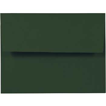 JAM Paper A2 Premium Invitation Envelopes, 4 3/8&quot; x 5 3/4&quot;, Dark Green, 50/BX