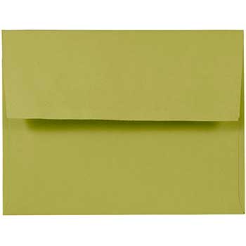 JAM Paper A2 Premium Invitation Envelopes, 4 3/8&quot; x 5 3/4&quot;, Chartreuse, 25/PK