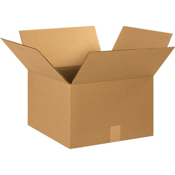 W.B. Mason Co. Corrugated Boxes, 15" X 15" X 10", Kraft, 25/BD - WB Mason