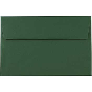 JAM Paper A9 Premium Invitation Envelopes, 5 3/4&quot; x 8 3/4&quot;, Dark Green, 250/CT