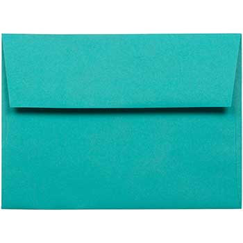 JAM Paper A6 Invitation Envelopes, 4 3/4&quot; x 6 1/2&quot;, Sea Blue Recycled, 250/BX