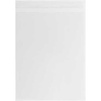 JAM Paper Cello Sleeves with Self Adhesive Closure, 16 7/16&quot; x 20 1/8&quot;, Clear, 100/PK