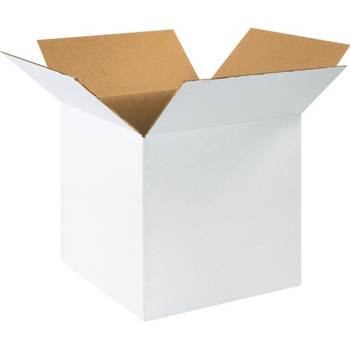 W.B. Mason Co. Corrugated boxes, 16&quot; x 16&quot; x 16&quot;, White, 25/BD