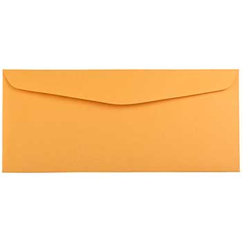 JAM Paper #14 Recycled Envelopes, 5&quot; x 11 1/2&quot;, Brown Kraft Manila, 100/BX