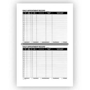 Auto Supplies Daily Appointment Record Book, RL-98183-B, 50 Pages