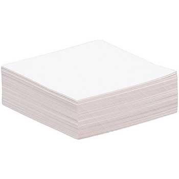 JAM Paper Blank Flat Note Cards, Parchment, 1.75&quot; x 1.75&quot;, White, 50 Cards/Pack