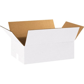 W.B. Mason Co. Corrugated Boxes, 18&quot; x 12&quot; x 6&quot;, White, 25/Bundle