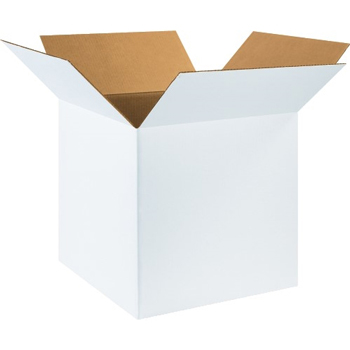 W.B. Mason Co. Corrugated boxes, 18&quot; x 18&quot; x 18&quot;, White, 20/BD