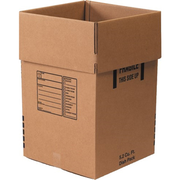 W.B. Mason Co. Dish Pack boxes, 18&quot; x 18&quot; x 28&quot;, Kraft, 5/BD