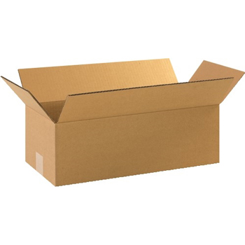 W.B. Mason Co. Corrugated boxes, 18&quot; x 8&quot; x 4&quot;, Kraft, 25/BD