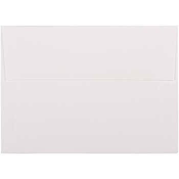JAM Paper A7 Strathmore Invitation Envelopes, 5 1/4&quot; x 7 1/4&quot;, Bright White Linen, 50/PK