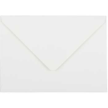 JAM Paper A7 Strathmore Invitation Envelopes with Euro Flap, 5 1/4&quot; x 7 1/4&quot;, Bright White Wove, 50/BX