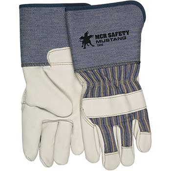 MCR Safety GT Gloves, Mustang-Grain Leather, 4&quot; Cuff, X-Large, 12/PK