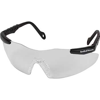 Smith &amp; Wesson Magnum 3G Mini Safety Glasses, Clear Lenses with Black Frame, Unisex, 1 Pair