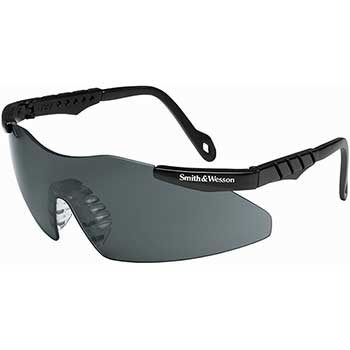 Smith &amp; Wesson Magnum 3G Mini Safety Glasses, Smoke Lenses with Black Frame, Unisex, 1 Pair