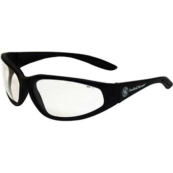 Smith &amp; Wesson 38 Special Safety Glasses, Clear Lenses with Black Frame, Unisex, 1 Pair