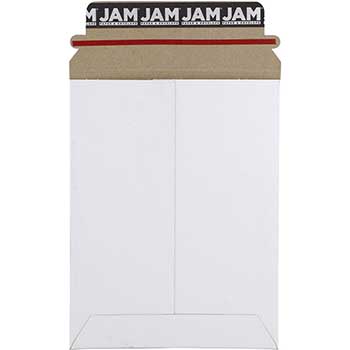 JAM Paper Stay-Flat Photo Mailer Envelope with Peel &amp; Seal Closure, 6&quot; x 8&quot;, White