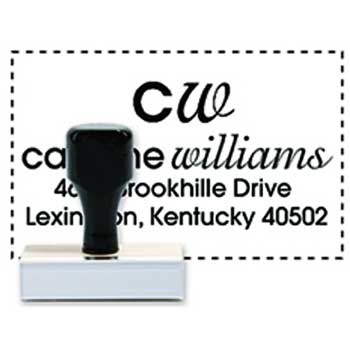 COSCO Custom RF79 Traditional Rubber Stamp, 1-1/4&quot; x 2&quot;