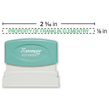 Xstamper Custom Message Stamp, Pre-Inked, N05, 2 5/16&quot; x 1/8&quot;