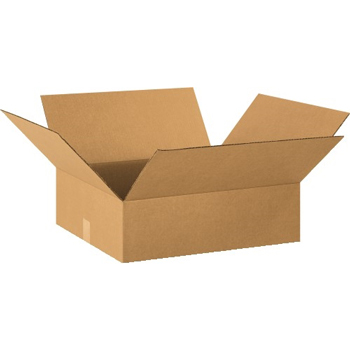 W.B. Mason Co. Flat Corrugated Boxes, 20&quot; x 18&quot; x 4&quot;, Kraft, 25/Bundle