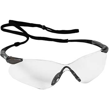 KleenGuard Nemesis VL Safety Glasses, Frameless, UV Protection. Scratch Resistant, Clear with Gunmetal Temples, 1 Pair