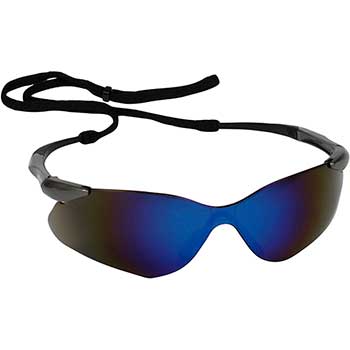 KleenGuard Nemesis VL Safety Glasses, Blue Anti-Fog Lenses with Gunmetal Frame, Unisex, 1 Pair