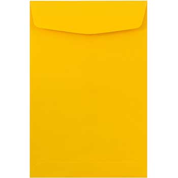JAM Paper Open End Catalog Envelopes, 6&quot; x 9&quot;, Sunflower Yellow, 25/PK
