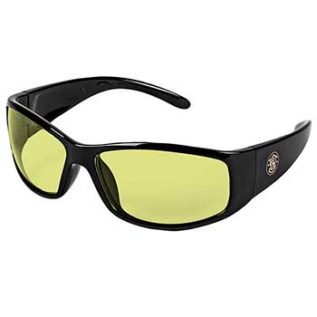 Smith &amp; Wesson Elite Safety Glasses, Amber Anti-Fog Lenses with Black Frame, Unisex, 1 Pair