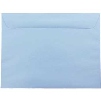 JAM Paper Booklet Premium Envelopes, 9&quot; x 12&quot;, Pastel Baby Blue, 100/CT