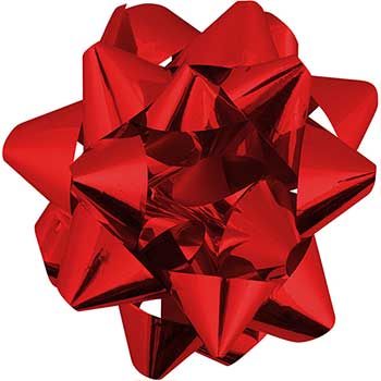 JAM Paper Gift Bows, 13&quot; Diameter, Red, 6/PK