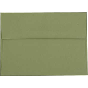 JAM Paper A7 Envelopes, Olive, 5 1/4&quot; x 7 1/4&quot;, 25/PK