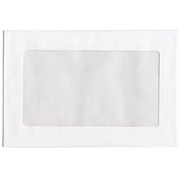 JAM Paper Booklet Commercial Window Envelopes, 9&quot; x 12&quot;, White, 50/BX