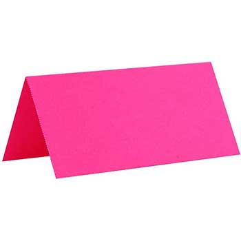 JAM Paper Printable Place Cards, 3.75&quot; x 1.75&quot;, Ultra Fuchsia, 6 Cards/Sheet, 2 Sheets/Pack
