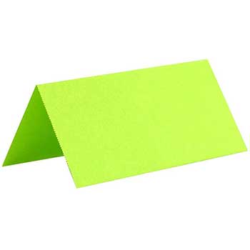JAM Paper Printable Place Cards, 3.75&quot; x 1.75&quot;, Ultra Lime, 6 Cards/Sheet, 2 Sheets/Pack