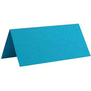 JAM Paper Printable Place Cards, 3.75&quot; x 1.75&quot;, Sea Blue, 6 Cards/Sheet, 2 Sheets/Pack