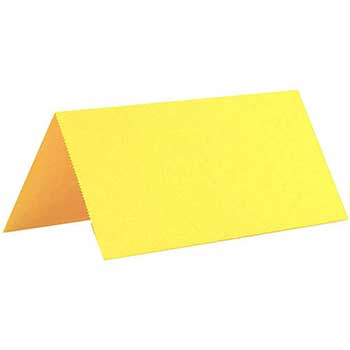 JAM Paper Printable Place Cards, 3.75&quot; x 1.75&quot;, Yellow, 6 Cards/Sheet, 2 Sheets/Pack