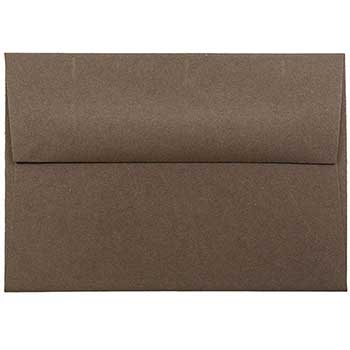 JAM Paper 4Bar A1 Premium Invitation Envelopes, 3 5/8&quot; x 5 1/8&quot;, Chocolate Brown Recycled, 250/CT