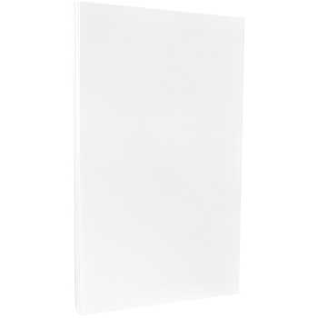 JAM Paper Glossy 2-Sided Cardstock, 80 lb, 8.5&quot; x 14&quot;, White, 100 Sheets/Ream