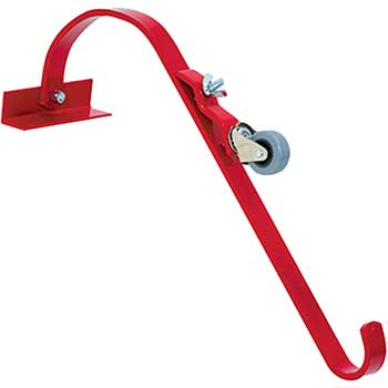 Guardian Fall Protection Ladder Hook with Wheel, Powder Coated Steel