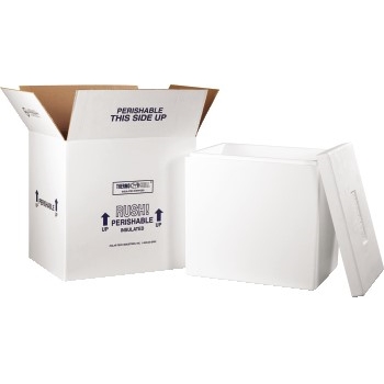 W.B. Mason Co. Insulated Shipping Kits, 18&quot; x 14&quot; x 19&quot;, White