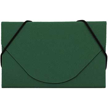 JAM Paper Ecoboard Business Card Holder Case with Round Flap, Green Kraft