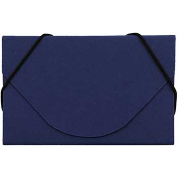JAM Paper Ecoboard Business Card Holder Case with Round Flap, Royal Blue Kraft