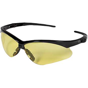KleenGuard V30 Nemesis Safety Glasses, Amber Lenses with Black Frame, Unisex, 1 Pair