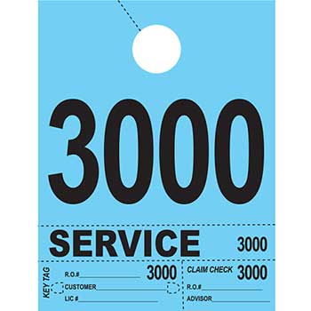 Auto Supplies Dispatch Number, 4 Part Heavy Bright, Blue, 3000-3999, 1000/PK